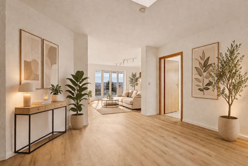 Preishammer! Sonnendurchflutete DG-Wohnung mit Weitblick, 2 Balkonen & Garage in Grenznähe